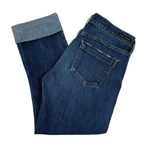 Citizens of Humanity Dani Cropped Straight Leg Jeans Cuffed Blue Denim Womens 29